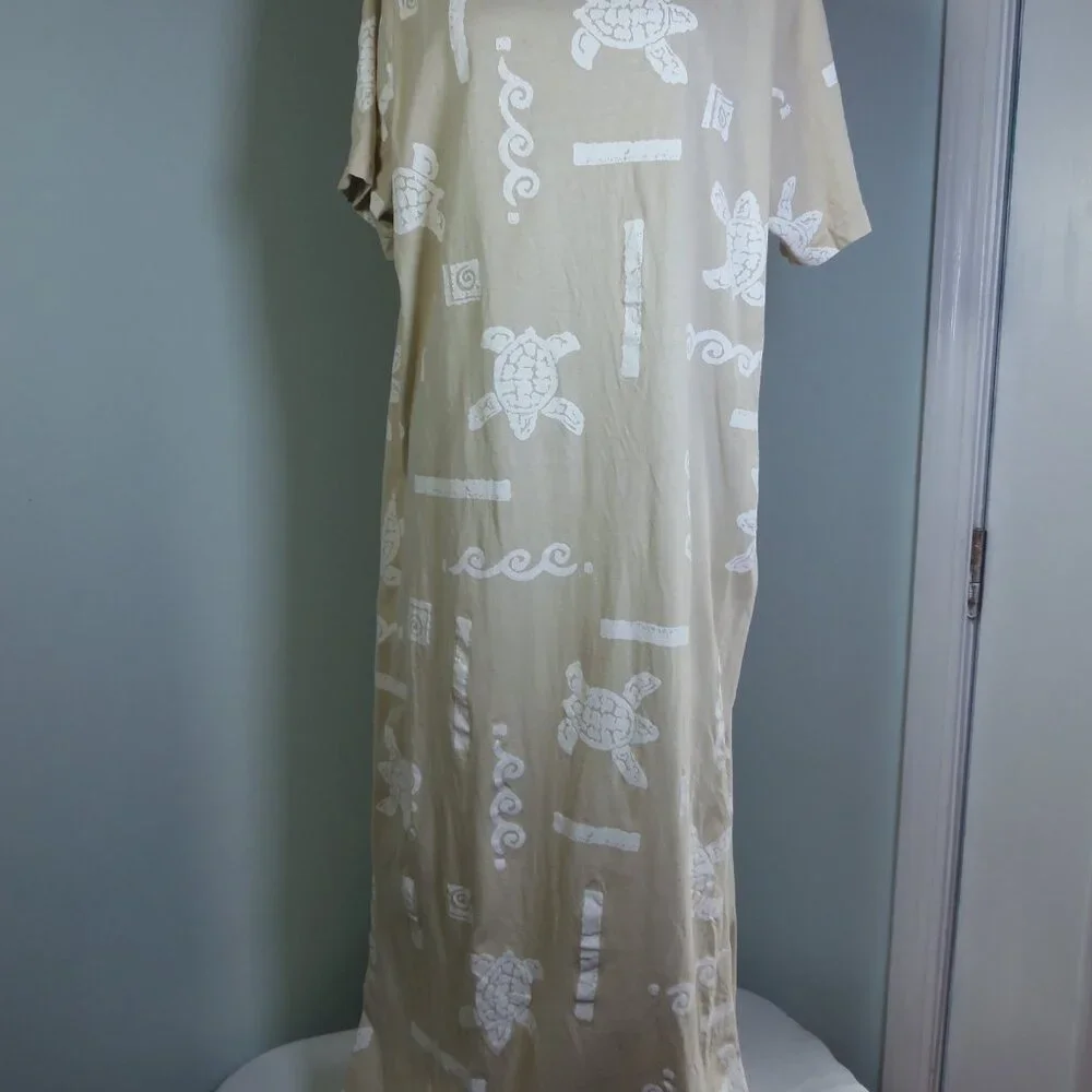 Vintage Cotton Connection Tropical Pull Over XL Dress Lagenlook Vacation Resortw - Picture 6 of 15
